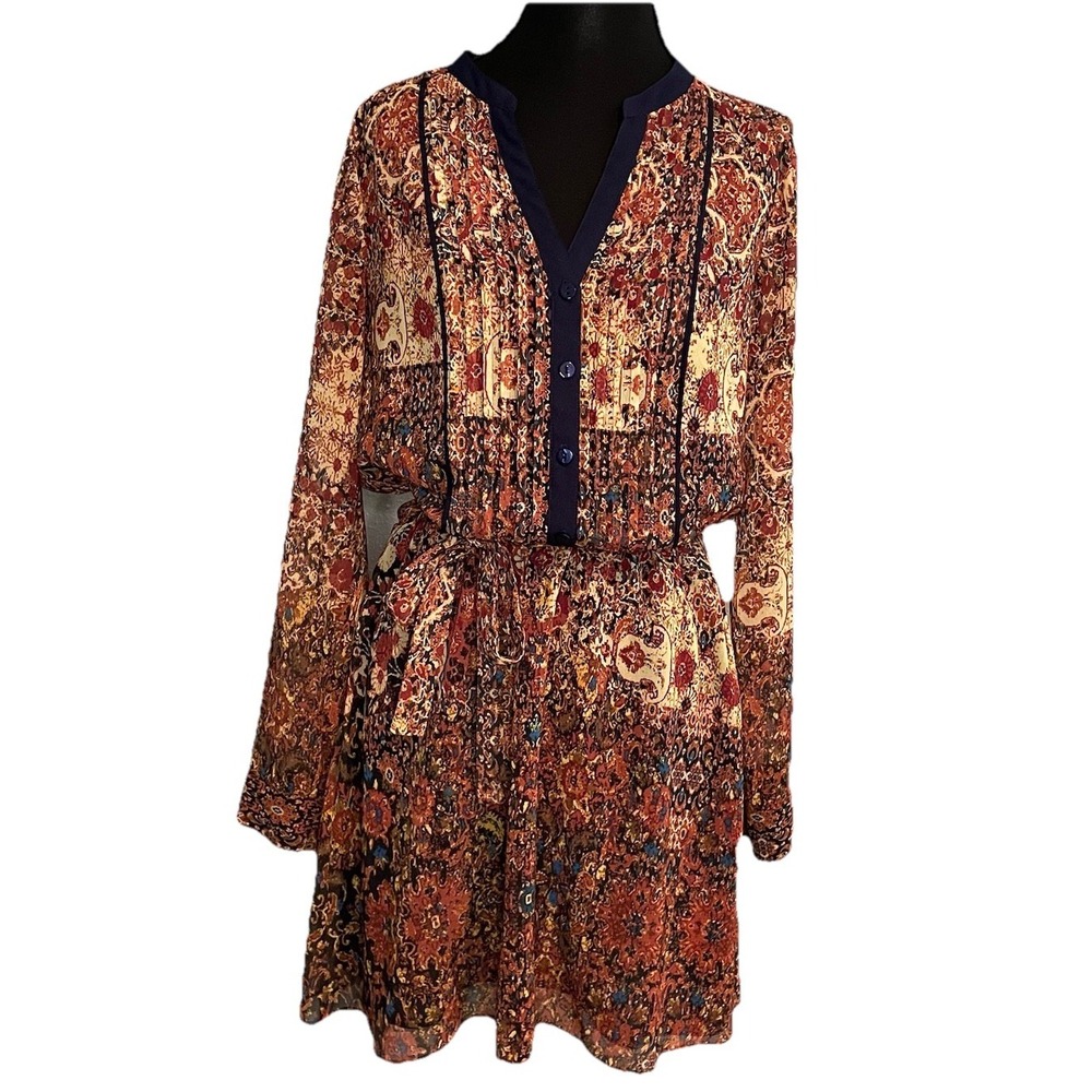 Sanctuary‎ Multi Patterned Long Sleeve Dress Size XS